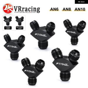VR 3 ウェイ AN6 AN8 AN10 アルミ Y ブロックアダプター継手アダプター黒 Y タイプオイルパイプ ジョイント