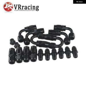 6 AN AN-6 ストレート/90/180 度アルミスイベルホースエンドフィッティングアダプターオイル燃料ライン + NPT プラグ VR-SL10NPT-BK