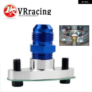 1/2 NPT メスアルミオイルドレンターボフランジ T3 T4 T04 GT40 GT55 + NPT 1/2 TO10AN フレアフィッティングブルー STR