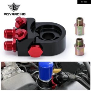 アルミ AN10 オイルフィルター サンドイッチアダプターオイルクーラーターボ サーモスタットとフィッティング 3/4-16 UNF M20X1.5 PQY6746