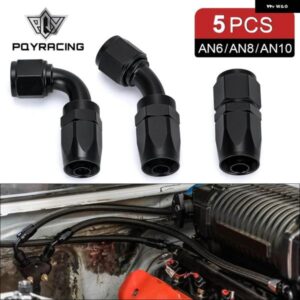 5個 AN4 AN6 AN8 AN10 ストレート 45 90 180 度オイル燃料スイベルホースエンドフィッティングオイルホースエンドアダプターキット 供給