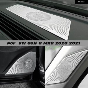 VW ゴルフ 8 MK8 2020-23 ダッシュボード スピーカー カバー ステッカー トリム アクセサリー LHD カー スタイリング オーディオ スピーカー
