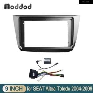 カーラジオフェイシアシート ALTEA 2004-2015 TOLEDO 2004-2009 9インチ ステレオ GPS DVD プレーヤーインストールパネル ダッシュ マウント キット オーデ