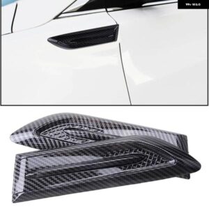 サイドフェンダーベントエアメッシュパターンウイングカバー トリム カーボンパターンカー スタイリング サメギル ABS 3D ステッカー 排気口