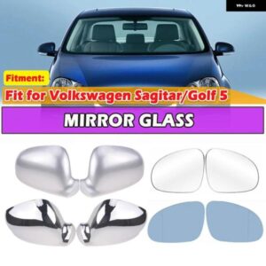 バックミラー カバー キャップウイングサイドミラー ハウジング加熱ミラー ガラス VW ジェッタ ゴルフ MK5 GTI R32 パサート 2003-2014