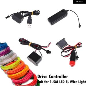 EL ワイヤー電源ネオンライト周囲光ドライバ変圧器ネオンライトストリップアクセサリー 3V 5V 12V