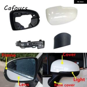 バックミラー カバー フレーム ベースキャップハウジングガラスレンズウィンカーライト JAC S3 2017-20