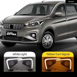 スズキ カー点滅 2個 LED デイタイム ランニングライト ERTIGA 2018 2019 2020 DRL フォグランプ カバー ダイナミッ