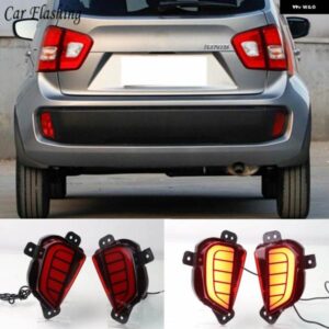 スズキ 2個 イグニス 2016-19 LED ブレーキライトリアバンパー リフレクター ドライビングランプブレーキ 12V 防水 フォグランプ