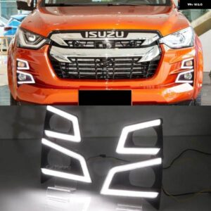 1セット いすゞ D-MAX ピックアップ 2020 2021 2022 ウインカー 防水 車ランプ DRL LED デイタイム ランニングライト フォグランプ