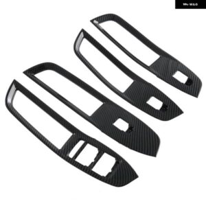 MG ZS 2024 ウィンドウスイッチリフトボタン カバー トリム インテリア アクセサリー カーボン