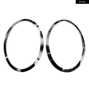 MINI クーパー F55 F56 F57 03-18 クローム左右フロント ヘッドライト フレーム ヘッドライト アイブロウリングカバー トリム 交換