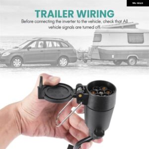 トレーラーライトコンバーター 米国ヨーロッパへ 4 極フラットソケット アメリカ車 7 極ラウンドソケット ヨーロッパトレーラー