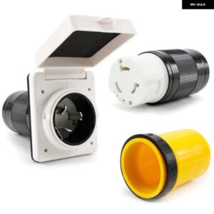 50 AMP RV 電源インレット レセプタクル 50 AMP RV 電源カバー ツイスト ロック コネクタ