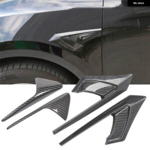 4ピース サイド カメラ カバー サイド カメラ インジケーター カバー ABS カー アクセサリー TESLA MODEL Y 2021-2023