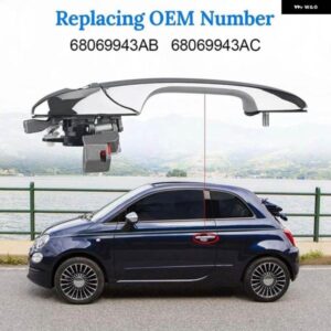 車 外装 ドアハンドル 68069943AC フィアット 500 2012-2019 アウトサイドハンドルクローム 左ハンドル 用席側カー アクセサリー