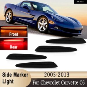 シボレー LED フェンダー サイド マーカー ライト コルベット C6 2005-2013 フロント アンバー リア レッド 10440721