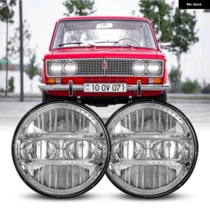 シボレー 5.75インチLED ヘッドライト VAZ 2106 2013 コルベット ピータービルト359 2035カーライトDRL ハーレー ダ