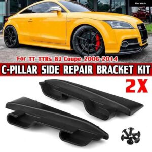 1ペア リア トランク ブラケット 小包リペアキット 黒 プラスチック TT TTRS 8J クーペ 2006-2014 キャリア カバー C ピラー サイドホルダー