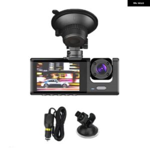 車デュアルレンズ ダッシュカム車 DVR フロントインサイド カメラ ビデオドライブレコーダー パーキング モニターナイトビジョン 1080P