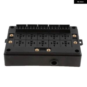 カーリレーソケットブラック ボックス 18ウェイブレードヒューズホルダー 自動車マリン用