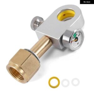 CO2 リフィル アダプター デュオ アート テラ クイックコネクト CO2 シリンダー 3000PSI 圧力計付き W21.8-14 CO2 ボトルに適合