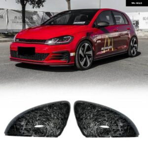 カーボンパターン サイド ウイング ミラー カバー ゴルフ 7 MK7 7.5 GTD R GTE VII キャップ E-GOLF SPORTSVAN 2013-2019