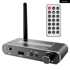 ワイヤレス HIFI DAC コンバータ BLUETOOTH 5.2 レシーバー オーディオ 同軸 R/L 3.5MM AUX アダプター U ディスク再生マイク付き