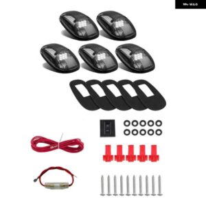 9 LED キャブルーフ マーカーライト トラック SUV LED DC 12V ブラックスモークレンズ ホワイトランプアウター ライト