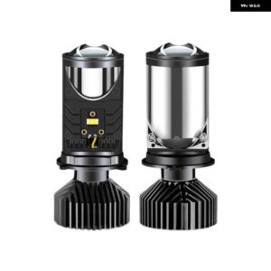 Y9 H4 LED プロジェクター ヘッドライト プロジェクター レンズ ファン冷却付き自動車 HI LO ビーム 電球