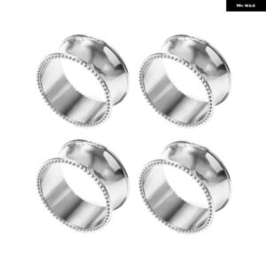 4個ナプキンリング ナプキンホルダー リング ハンマーデザインナプキンバックル モールディング用