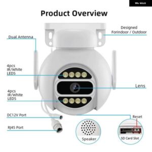 WIFI カメラ 2MP フル HD 屋外 WI-FI カメラ セキュリティナイトビジョンスマートホーム 防水 モニター