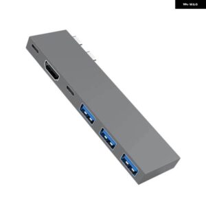 USB C ドッキング ステーション 6-IN-1 タイプ C ハブ HDMI 対応 PD100W USB C ラップトップ タ ブレット 用3 USB マルチポート アダプター 付き