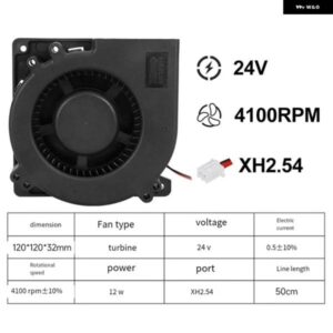 12032 KLP1 アップグレード 冷却ファン 12W 24V 4100RPM ターボ送風機ファン 3D プリンタ部品