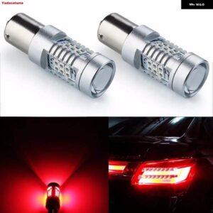 2X7528 1157 BAY15D 1034 赤色 LED 電球 2835 21SMD 80ワット ハイパワー 12V レンズ LED ウィンカーバックアップリバーステールブレーキ LED ライト