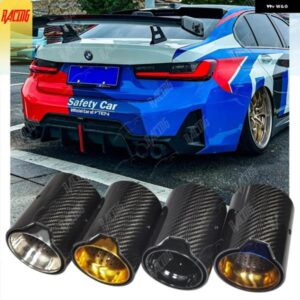 1ピース M2 F87 M3 F80 M4 F82 F83 排気適合カーボンテールマフラー パイプ チップ