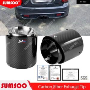 ER 1個 ブラッククロームとカーボンマフラーチップミニクーパー排気チップ R55 R56 R57 R58 R59 R60 R61 に適合