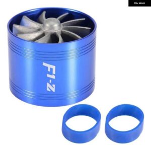 エアインテークターボ 車用エアインテークターボネーターシングルファンタービンスーパーチャージャーガス燃料セーバーターボ ブルー