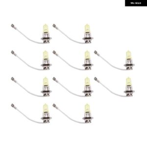 10個 ハロゲン 電球 車両 フォグライト DC 12V H3 100W 黄色 電球
