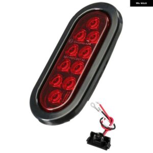 車オーバル 10LED 電球 ブレーキライト PLUG12V ウィンカーライト付きほとんどの車 トラック トレーラーレッド