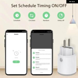 MATTER スマート電源プラグ WIFI 16A 電源プラグメーターリモート コントロール EU コンセント TUYA ALEXA ホーム SMARTLIFE EU プラグで動作