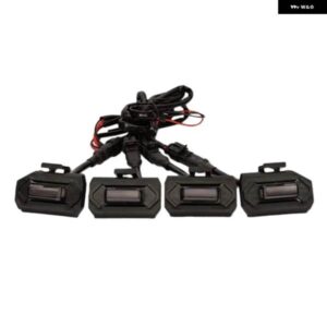 4個 車 LED フロント グリル ライト アウター グリル ランプスモーク アンバー ライト部品カーアクセサリー