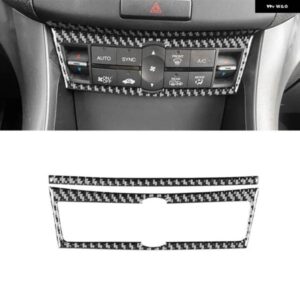 アキュラ TSX 2009-2014 カーボンセンター コンソール AC エア コントロール スイッチ パネル カバー トリム インテリア アクセサリー