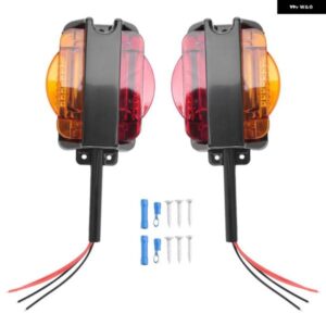 2個 アンバー /レッド LED フェンダー マーカーライト LED クリアランストレーラーフェンダーライトトレーラーライト アセンブリ