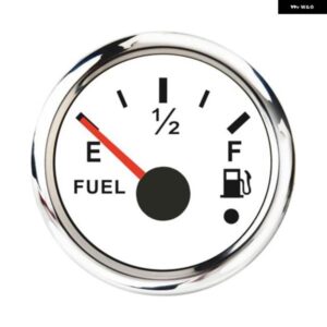 52MM 燃料レベルゲージ 0-190OHM 切り替え可能 240-33OHM 燃料オイルレベルメーター 防水 ボートカーゲージアラーム付き