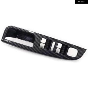 サイドグラブハンドルカーボンドアウィンドウ スイッチ コントロール パネル カバー トリム フレーム ジェッタ MK5 ゴルフ 5 2005-2009