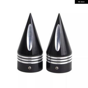 ツーリング ロードキング 用ブラックフロントアクスルナットカバー キャップキット