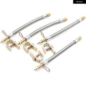 4個 12インチ フレキシブル バルブ ステムエクステンダー ステンレス タイヤタイヤ バルブ ステム 延長 アダプタ トラック トレーラー