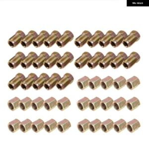 50個 オス/メスエンドユニオンブレーキ パイプ ねじナット M10 1MM 3/16インチ 外径銅ブレーキチューブ ライン パイプ 継手メトリック