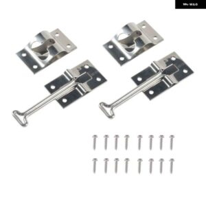 RV ドア ホルダー アップグレード スナップノイズレストレーラードアラッチ 金属 製バンドア ホルダー キャッチ T スタイル ドア ホルダー 6インチ